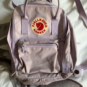 Small lavender fjallraven backpack